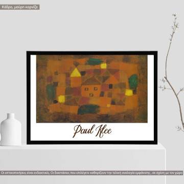 Αφίσα Έκθεσης Klee Paul, Landscape at sunset, κάδρο, μαύρη κορνίζα