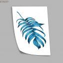 A turquoise watercoloured leaf, αφίσα, κάδρο