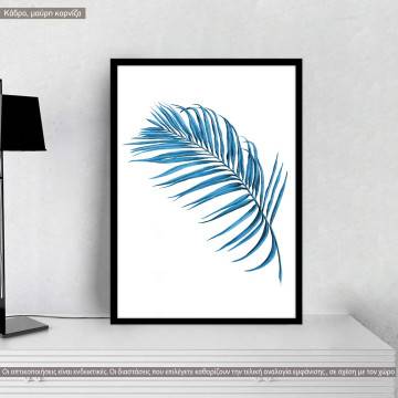 A turquoise watercoloured leaf II, poster