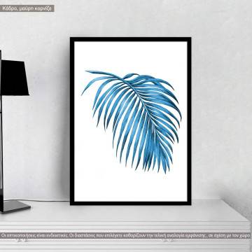 A turquoise watercoloured leaf IV, poster