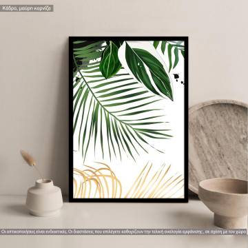 Palm leaves in illustration I, poster