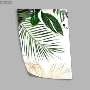 Palm leaves in illustration I, κάδρο, μαύρη κορνίζα 2