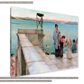 Πίνακας ζωγραφικής A kiss Lawrence Alma-Tadema Καμβάς τελαρωμένος Όψη 1 2