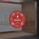 Wall sticker Merry Christmas deep red