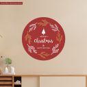 Wall sticker Merry Christmas deep red