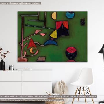 Πίνακας ζωγραφικής Plant and window, Klee P, αντίγραφο σε καμβά