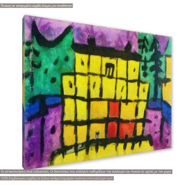 Canvas print Yellow house II reart Klee P. Framed canvas View 1 2
