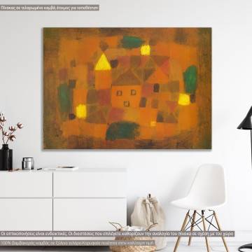 Canvas print Landscape at sunset, Klee P.