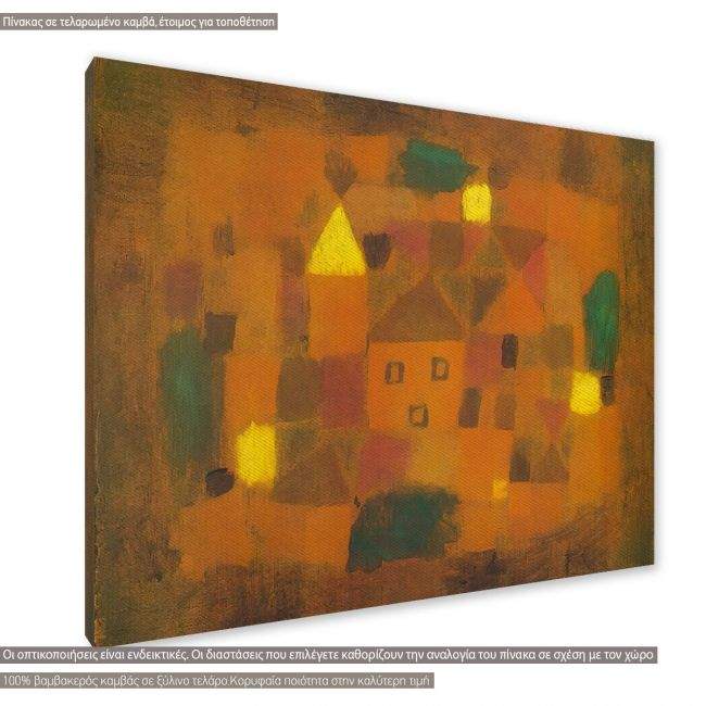 Canvas print Landscape at sunset, Klee P.
