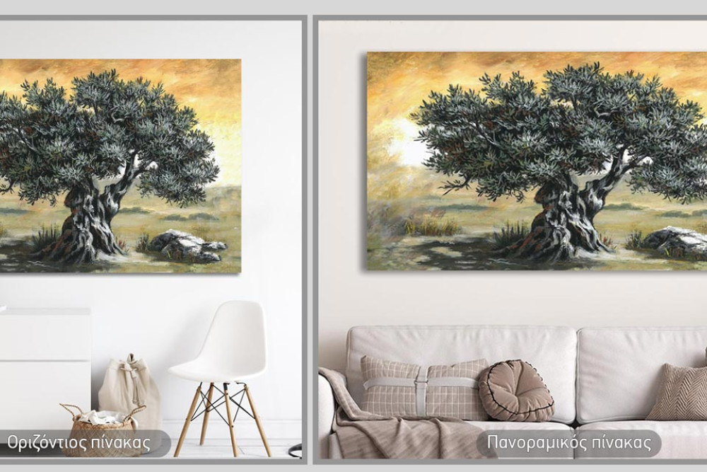 Panoramic paintings on canvas, differences from horizontal ones
